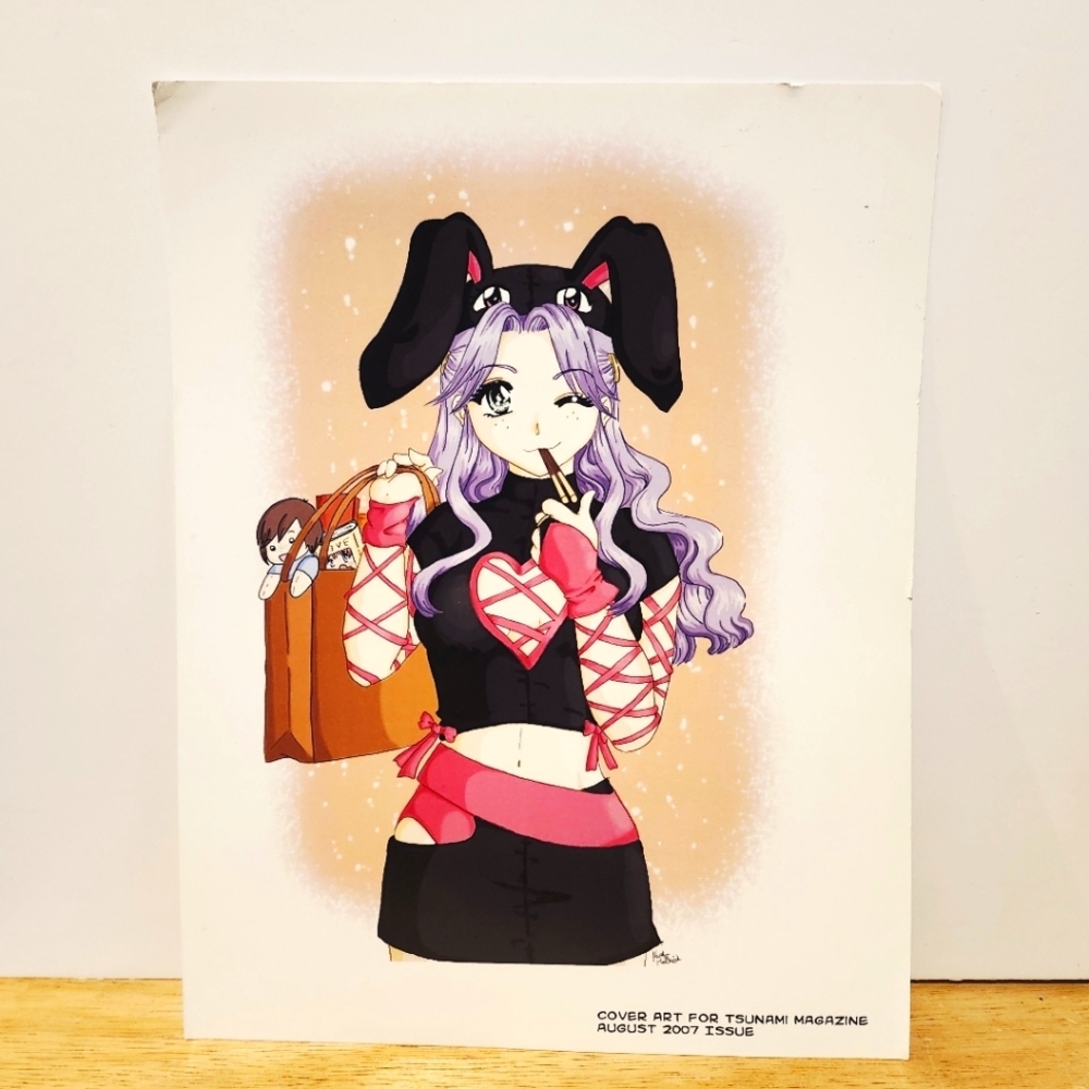 *4 for $30* Anime Bunny Girl Art - Original Character - 8x10 Print Rabbit